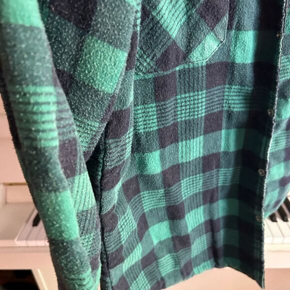 Dickies Green and Black Vintage Plaid Shirt Jacket - Picture 9 of 11